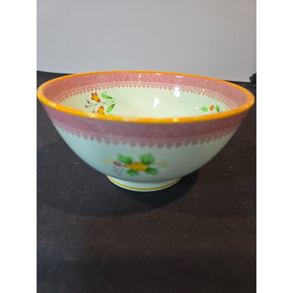 Adams Calyx Ware Hand Painted Lowestoft Medium Serving Bowl 1940 - Picture 1 of 8